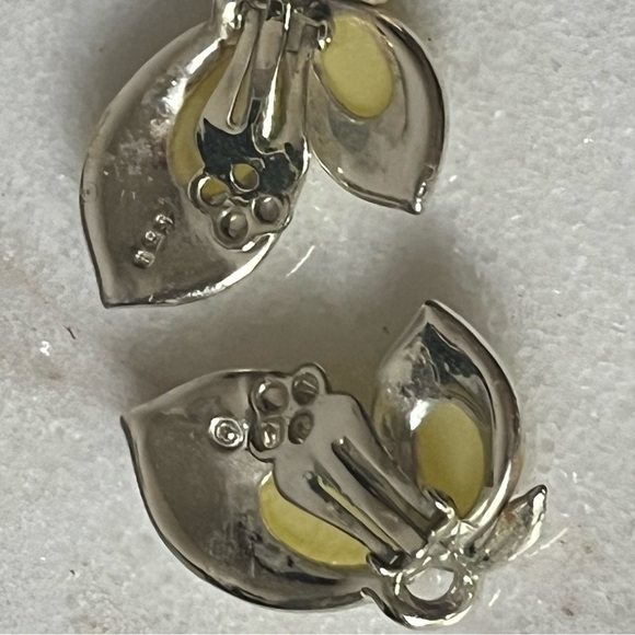 Marboux By Boucher Style #550 White Leaves Thermoset Silver Tone 1950s Necklace - Picture 15 of 16